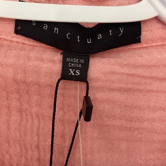New Sanctuary Pink Button Down Top - Picture 4 of 6
